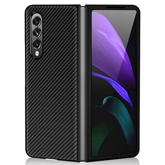 For Samsung Galaxy Z Fold4 5G karbonfibertekstur Støtsikkert lær+PC-beskyttende telefondeksel