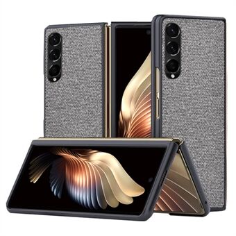 For Samsung Galaxy Z Fold4 5G Sea Sand teksturert telefonveske Anti- Scratch PU lærbelagt hardt PC foldedeksel