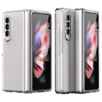 For Samsung Galaxy Z Fold4 5G sidehengslet hardt PC-deksel Nøyaktig utskjæring Lensbeskyttelse Telefondeksel med herdet glassfilm