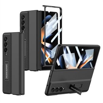 GKK Kickstand telefonveske til Samsung Galaxy Z Fold4 5G støtsikkert hardt PC-deksel Anti-dråpe slankt telefondeksel med herdet glassfilm