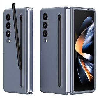 For Samsung Galaxy Z Fold4 5G-deksel med styluspenn, gummibelagt PC-brettbart telefondeksel.