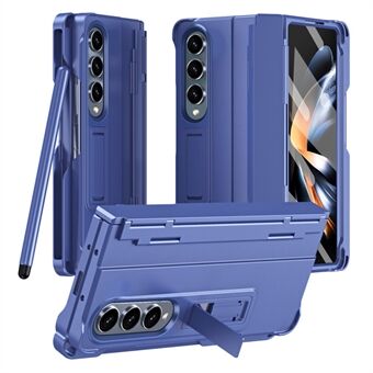 For Samsung Galaxy Z Fold4 5G-deksel med hengselsbeskyttelse, telefondekselet har skjermbeskytter og styluspenn.