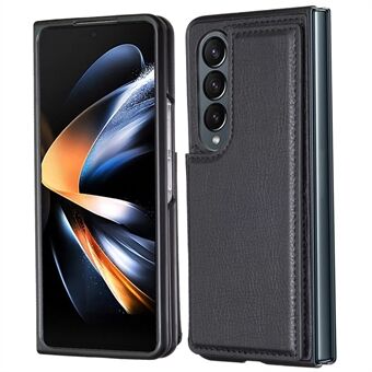 For Samsung Galaxy Z Fold4 5G Etui Kortholder Anti-fall PU Lær Telefondeksel