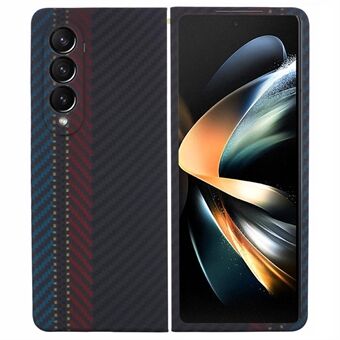 For Samsung Galaxy Z Fold4 5G Mobiltelefon-dekselet Color Stripe Aramid Fiber Protective Cover (Presis Linseåpning)