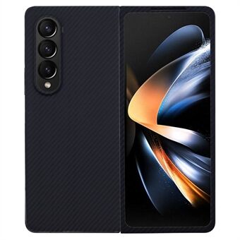 For Samsung Galaxy Z Fold4 5G Slim Case 600D Finmasket Aramid Fiber Stor Linseåpning Telefondeksel, Blå