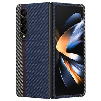 For Samsung Galaxy Z Fold4 5G Case 3-farge design Aramid Fiber Phone Shell med store linsesøyler