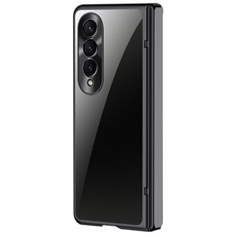 For Samsung Galaxy Z Fold4 5G Deksel Elektroplatering Telefonomslag med HD Herdet Glassfilm