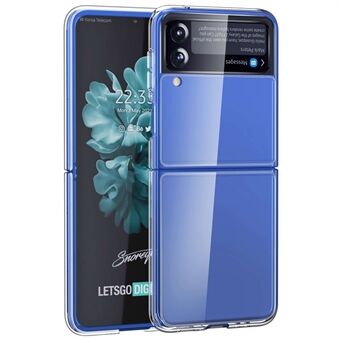 For Samsung Galaxy Z Flip4 5G Krystallklart deksel Hard PC Bakside Myk TPU Bumper Edge Anti- Scratch deksel