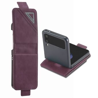 FORWENW F3-serien for Samsung Galaxy Z Flip4 5G kortspordesign flippetui PU-skinn Godt beskyttet skall med Stand