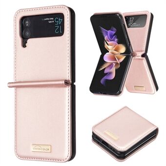 BINFEN FARGE For Samsung Galaxy Z Flip4 5G PU-skinn + hardt PC-skall Slankt beskyttende telefondeksel