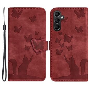 For Samsung Galaxy A14 4G / 5G Case Butterfly Cat Pattern Wallet Leather Phone Cover 

For Samsung Galaxy A14 4G / 5G deksel med sommerfugl- og kattmønster, lommebok i skinn telefondeksel.