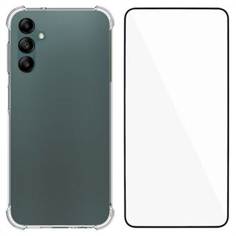 WANLONFENG WL-serien for Samsung Galaxy A14 4G / 5G-deksel 2,0 mm klart TPU-deksel med herdet glassfilm (stort kamerahull)