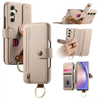 For Samsung Galaxy A14 4G / 5G Etui RFID Blokkerings Glidelås Lommebok PU Skinn Mobildeksel