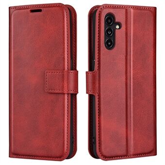 For Samsung Galaxy A14 5G Calf Texture PU-skinn telefonveske Lommebok Sammenleggbart Stand Firkantet magnetlås Anti- Scratch mobiltelefondeksel