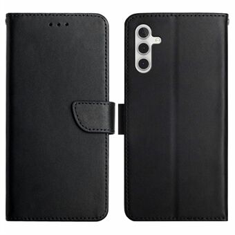 For Samsung Galaxy A14 5G HT02 Nappa Texture Stand i ekte lær TPU-lommebok Folio Flip-deksel