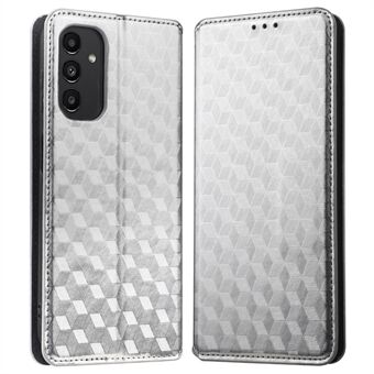 For Samsung Galaxy A14 5G / 4G påtrykt Rhombus Stand Lommebok telefonveske PU-skinn Magnetisk autoabsorbert folio flip-deksel