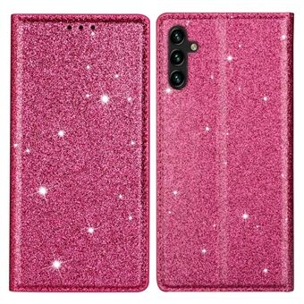 For Samsung Galaxy A14 5G Glitter Bling PU Skinn Magnetisk Autoabsorbert Veske Kortholder Stand Slim Flip Telefondeksel