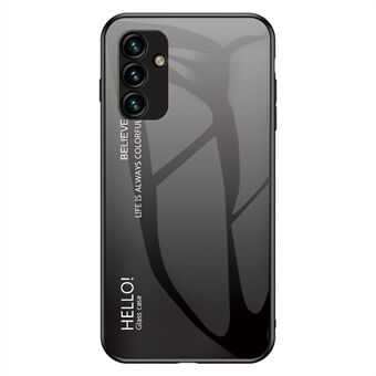 For Samsung Galaxy A14 5G Gradient Farge Støtsikker telefonveske Herdet glass Hard PC + Mykt TPU Hybrid-deksel