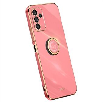 XINLI for Samsung Galaxy A14 5G presis Ring Kickstand telefonveske Galvanisering Golden Edge Mykt TPU-deksel