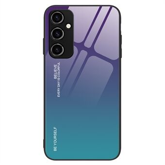 For Samsung Galaxy A14 5G herdet glass bakdeksel Gradient Farge Hard PC + TPU-ramme Støtsikkert telefondeksel