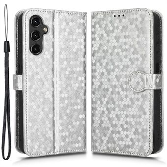 For Samsung Galaxy A14 5G / A14 4G Stå Flip Cover i PU-skinn med prikkemønster trykt lommeboktelefondeksel