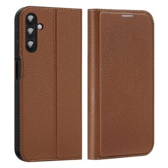 DUX DUCIS Skin X2-serien for Samsung Galaxy A14 5G / A14 4G Lommebok-deksel av skinn med kortplasser og magnetisk selv-lukking telefondeksel.