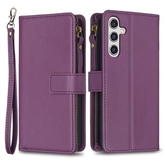 BF-stil 19 for Samsung Galaxy A14 5G / 4G Glidelåslomme Telefonstativ Cover i PU-skinn Anti-fall Lommebok