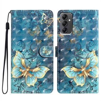 For Samsung Galaxy A14 4G / 5G-etui med 3D-mønster, lommeboktelefon, skinnomslag.