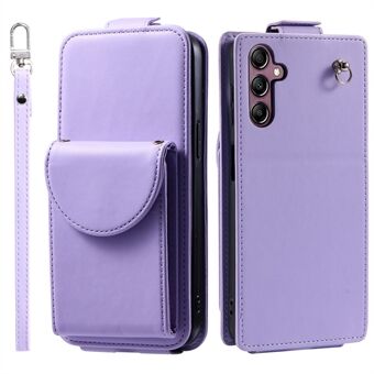 For Samsung Galaxy A14 4G / 5G-etui Fullt innpakket i skinn+TPU vertikal flippe- og støtteomslag