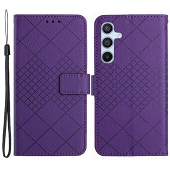 HT06 For Samsung Galaxy A14 5G / A14 4G Etui Litchi Tekstur PU Lær Flip Cover Lommebok Telefon Etui