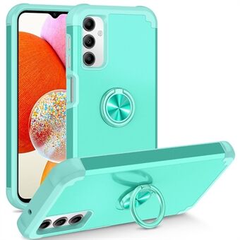 For Samsung Galaxy A14 4G / 5G Deksel med Ringholder Fingeravtrykksikker PC+TPU Telefonbakdeksel