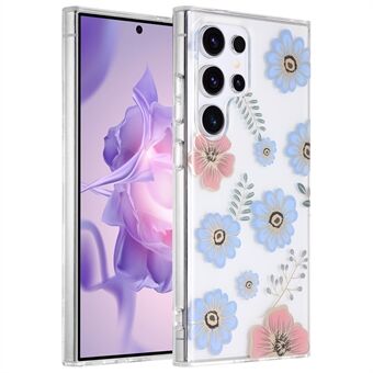 For Samsung Galaxy S23 Ultra-deksel TPU + PC IMD Blomstrete telefonbeskyttelsesdeksel - SX