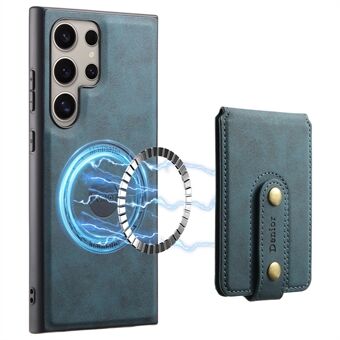 DENIOR D14 For Samsung Galaxy S23 Ultra Magnetisk Etui 2 i 1 Avtakbart PU+PC+TPU Telefondeksel