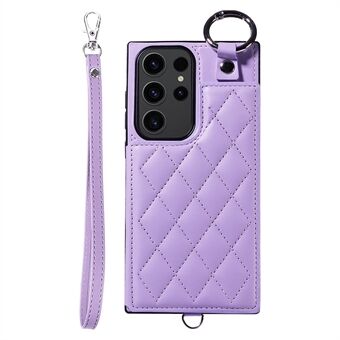 Kortveske 009 for Samsung Galaxy S23 Ultra Etui Lær+TPU Telefondeksel med Støttefunksjon