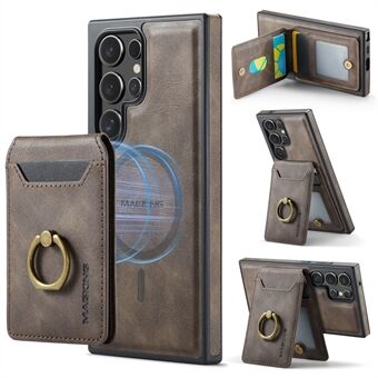 MAGKING K1-serien for Samsung Galaxy S23 Ultra Magnetisk Etui PC+TPU+PU Telefondeksel med Kortlomme