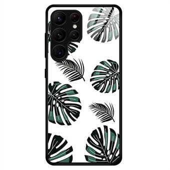 For Samsung Galaxy S23 Ultra TPU+PC+Herdet Glass Telefon Fallsikkert deksel Stilig mønsterutskrift Anti- Scratch bakdeksel