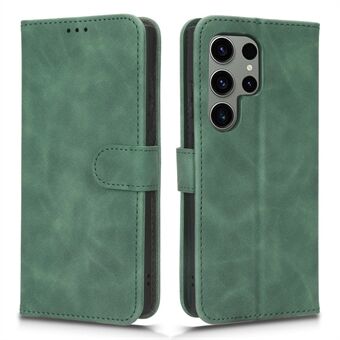 For Samsung Galaxy S23 Ultra Mobiltelefondeksel Shell Skin-touch Feeling PU Leather Lommebok Stand Veske