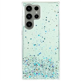 For Samsung Galaxy S23 Ultra Fall-proof bakdeksel, Starry Sky Sparkle Epoxy telefonveske Mykt TPU beskyttende skall