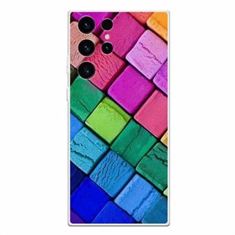 For Samsung Galaxy S23 Ultra Pattern Printing Telefonveske Myk TPU Anti- Scratch beskyttelsesdeksel