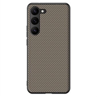 For Samsung Galaxy S23 Carbon Fiber Texture Protective Phone Case PU-skinnbelagt PC Ultra Slim Anti-Drop Telefondeksel