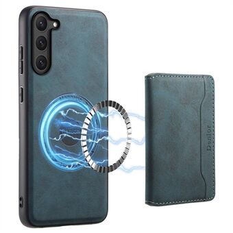 DENIOR D13 For Samsung Galaxy S23 Etui Avtakbar Kortholder Veske Lær+PC+TPU Telefondeksel