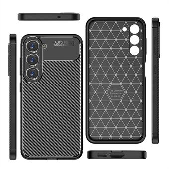 For Samsung Galaxy S23 Carbon Fiber Texture Telefonveske Myk TPU støtsikkert beskyttelsesdeksel