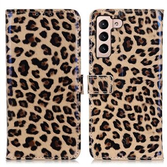 For Samsung Galaxy S23 PU- Stand Magnetlukking Leopardmønster Flip Folio-telefondeksel