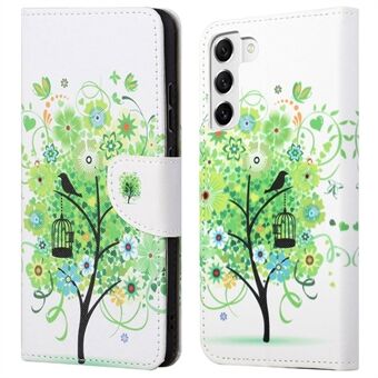 For Samsung Galaxy S23 Cross Texture PU Leather Flip Stand Lommebokveske Mønster Printing Protector Cover