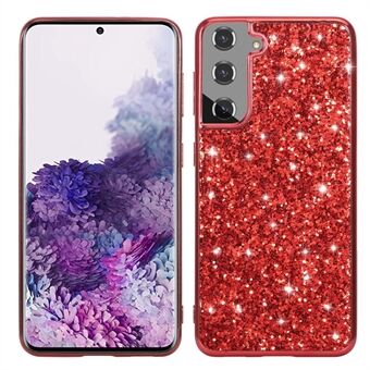 For Samsung Galaxy S23 Shiny Glitter Paljetter Telefonveske Anti-fall galvanisering TPU-ramme Hard PC-bakdeksel