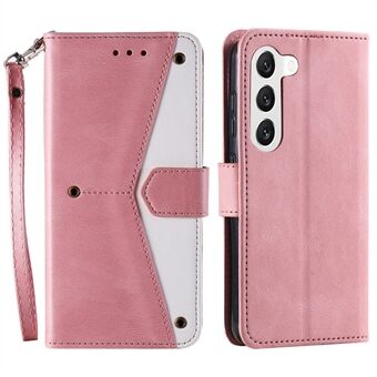 For Samsung Galaxy S23 Stand Lommebok Telefonveske Skjøtesøm PU-skinn + TPU-deksel