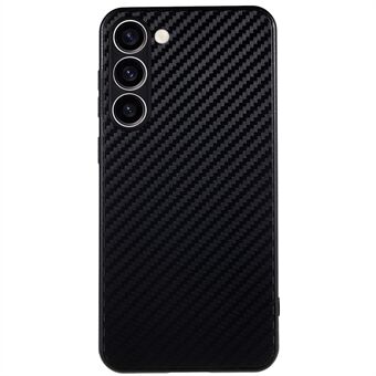 For Samsung Galaxy S23 Anti-skli karbonfiber bakdeksel Myk TPU beskyttende telefondeksel