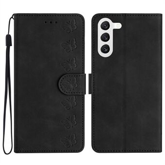 Telefonveske i PU-skinn til Samsung Galaxy S23 Butterfly-påtrykt Stand Shell Wallet Flip-deksel