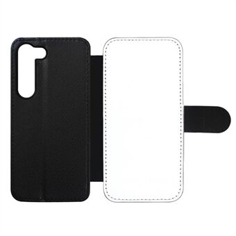 For Samsung Galaxy S23 PU Stand Varmeoverføringsutskrift Blankt telefondeksel med kortspor