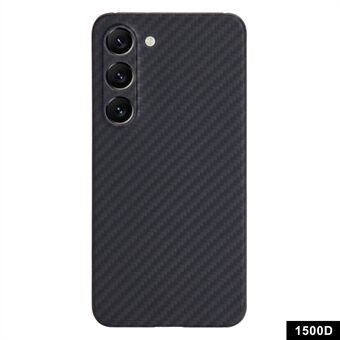 For Samsung Galaxy S23 Etui 1500D Grov Tekstur Aramid Fiber Smarttelefondeksel med Presis Utskjæring - Svart